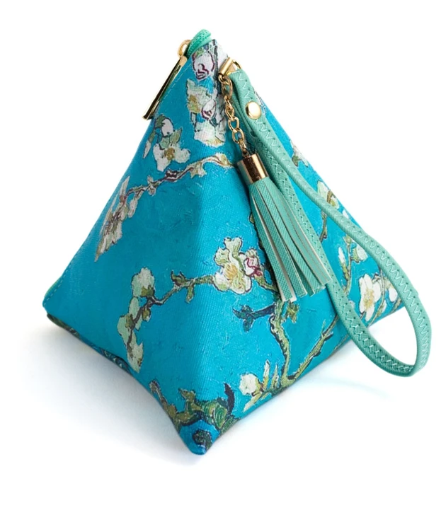 Van Gogh Almond Blossoms Triangle Clutch Purse