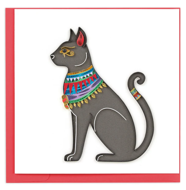 Egyptian Cat Quilled Card