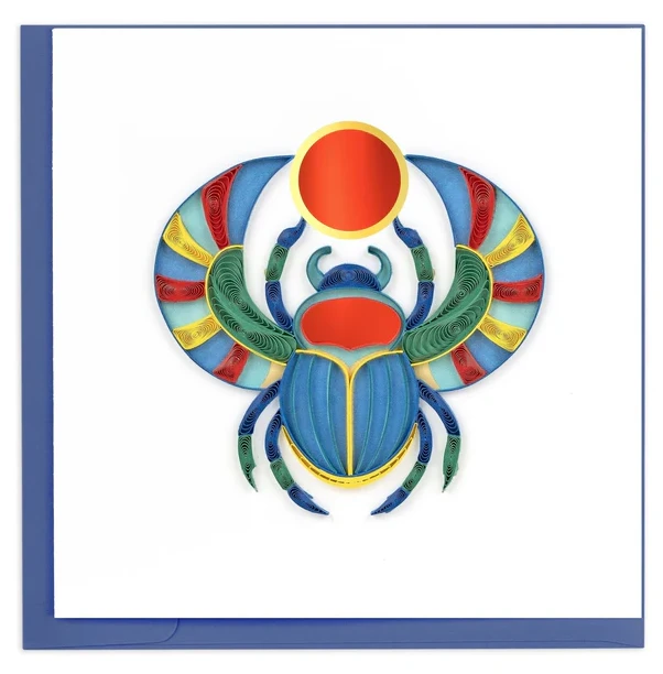Egyptian Scarab Quilled Card