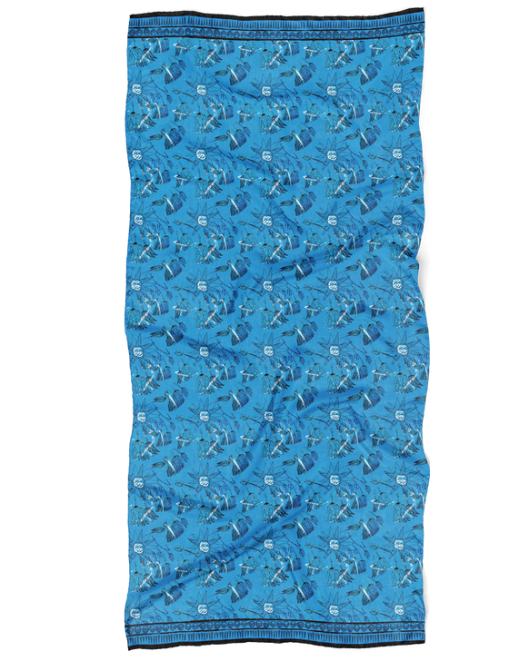 Lotus Oblong Scarf with Border