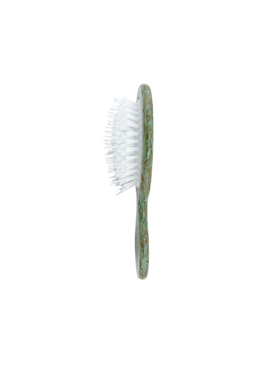 Hand Painted Lotus Mini Hairbrush
