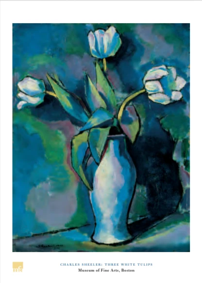 Sheeler Three White Tulips Poster