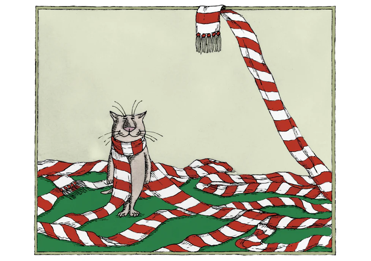 Edward Gorey Scarf Cat Holiday Cards