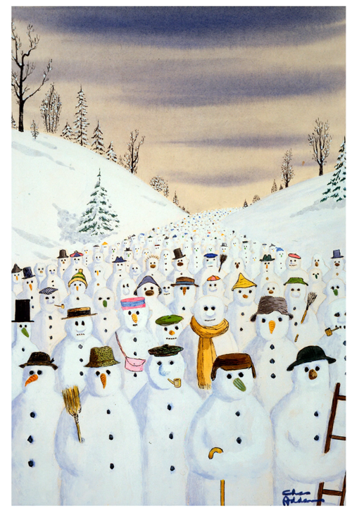 Snowman March Holiday Cards