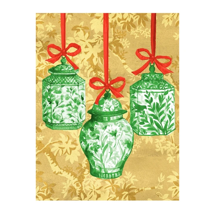 Ginger Jar Ornaments Holiday Cards