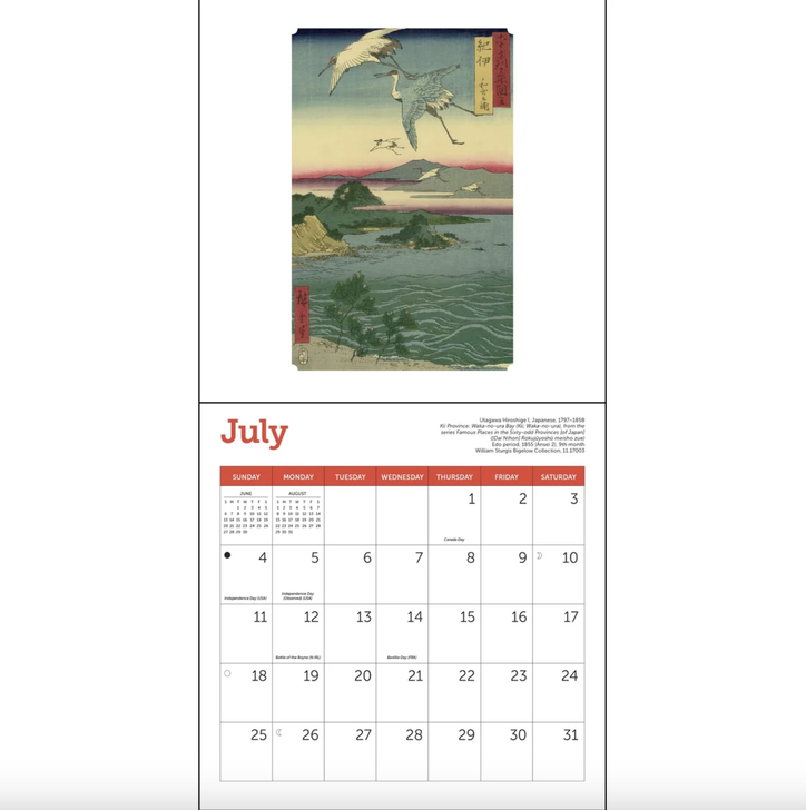 MFA Boston Japanese Woodblock 2027 Mini Wall Calendar
