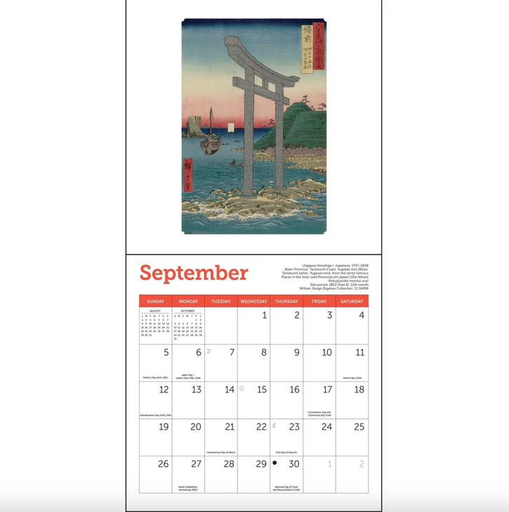 MFA Boston Japanese Woodblock 2027 Mini Wall Calendar