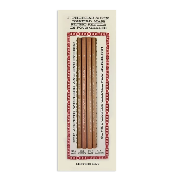 Thoreau Pencils Set of 4