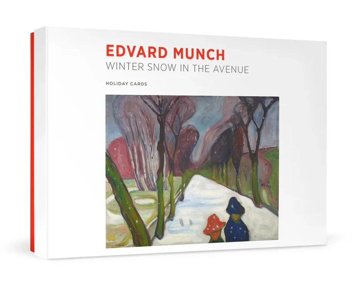 Edward Munch Winter Snow in the Avenue Holiday Cards