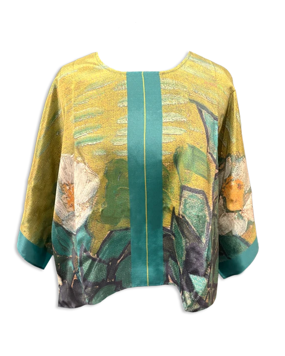 Wild Roses Short Silk Topper