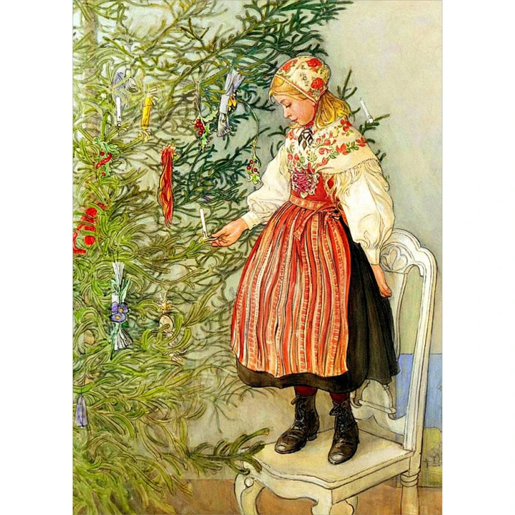 Carl Larsson Christmas Confectionery Decoration Holiday Cards