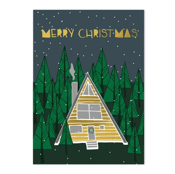 Gold A-Frame Holiday Cards