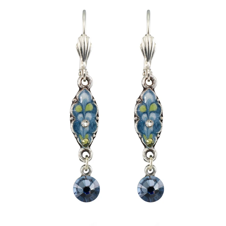 Blue Denim Charm Earrings