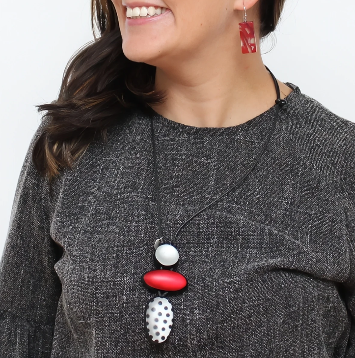 Red Midori Polka Dot Pendant