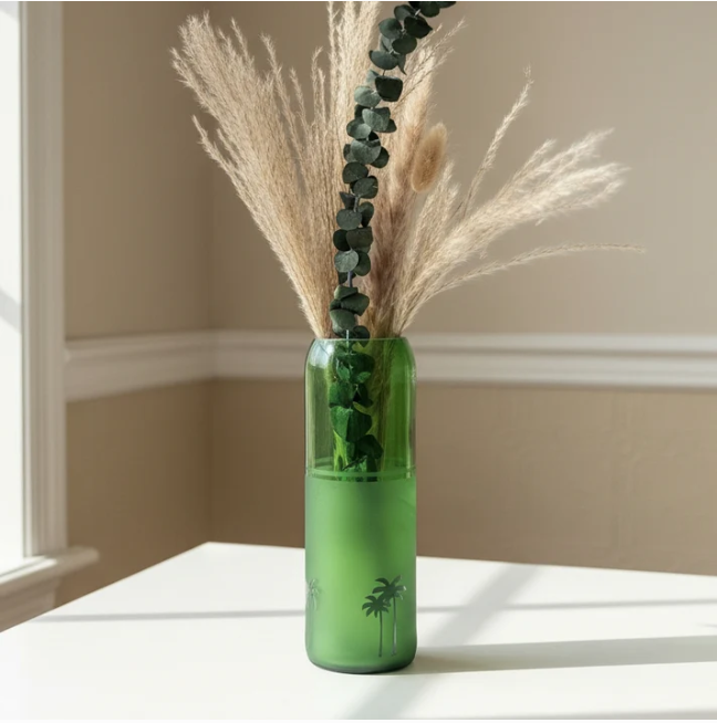 Palms Vase Green