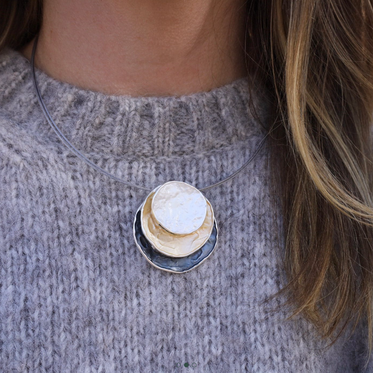 White Multi Pendant Necklace