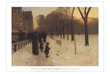 Hassam, At Dusk (Boston Common at Twilight) Poster