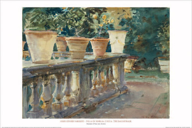 John Singer Sargent, Villa Di Marlia Lucca: Balustrade Poster