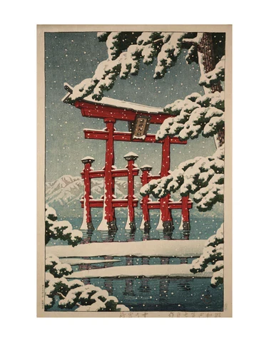 Hasui Miyajima in Snow