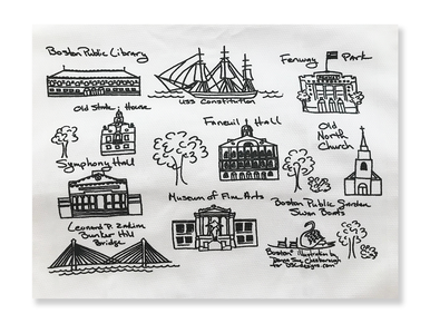 Boston Cotton Tea Towel