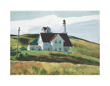 Hopper Hills and Houses 11 x 14 Matted Print