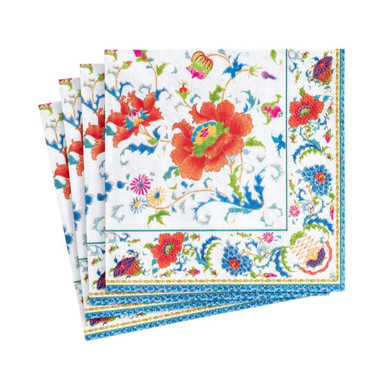 MFA Chinese Ceramic White Cocktail Napkins