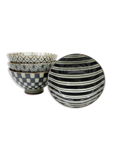 Retro Black & White Bowls 4