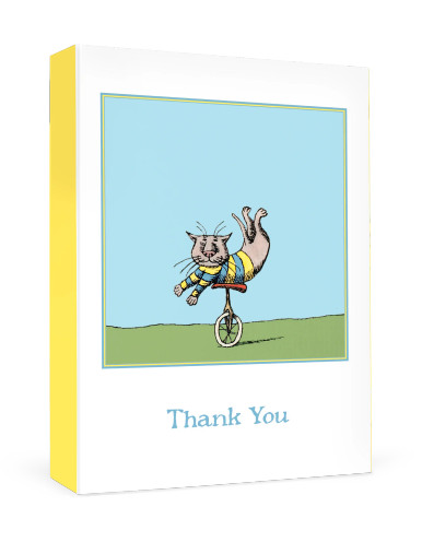 Edward Gorey Unicycle Cat Thank You Notecards