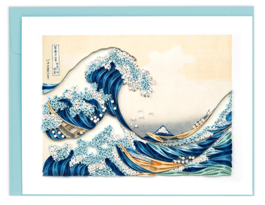 Great Wave Quilled Notecard