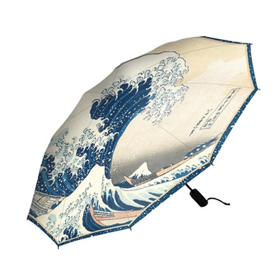 Hokusai Great Wave Folding Travel Umbrella