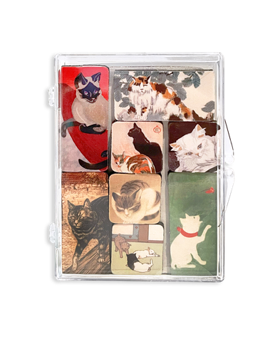 Museum Cats Mini Magnet Set