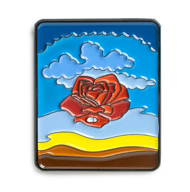 Dali Meditative Rose Enamel Pin