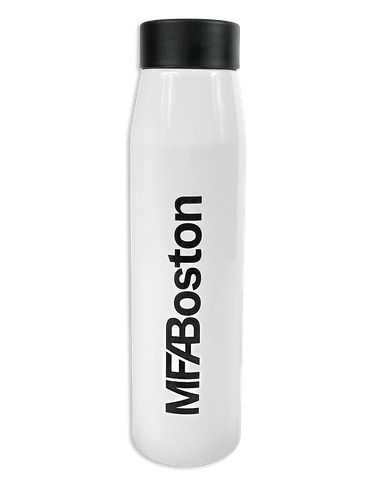 MFA Logo Aluminum Water Bottle - White
