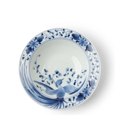 Blue Bowl Flower Bird