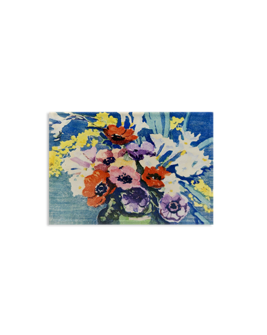 Floral Woodcuts Spring Flowers Acrylic Magnet