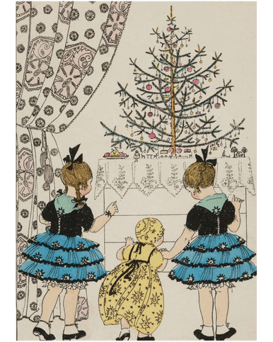 MFA Three Girls and a Christmas Tree Holiday Cards