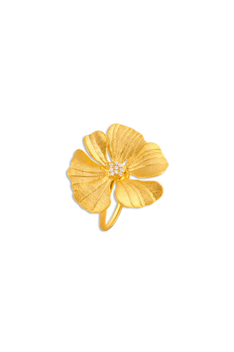 Rose Periwinkle Gold Adjustable Ring