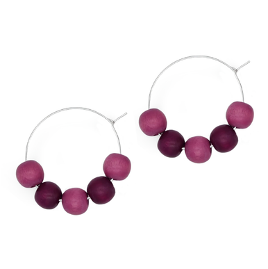 Fuchsia Hoop Dangle Earring