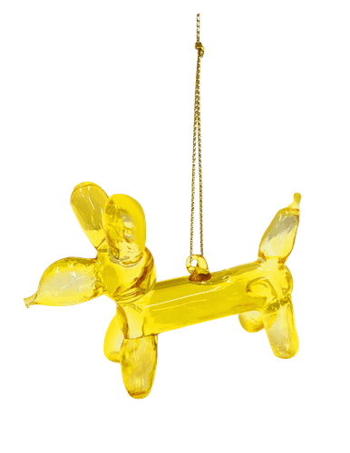 Balloon Dog Ornament Yellow