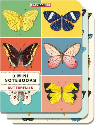 Butterflies Mini Notebooks Set of 3