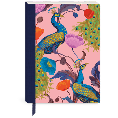 Peacock Fabric Spine Journal