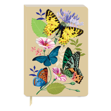 Vintage Floral Butterflies Soft Journal