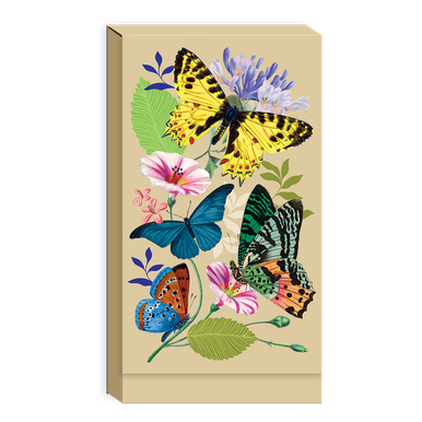 Vintage Floral Butterflies Foldover Notepad