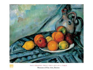 Cezanne Fruit and Jug on a Table Poster