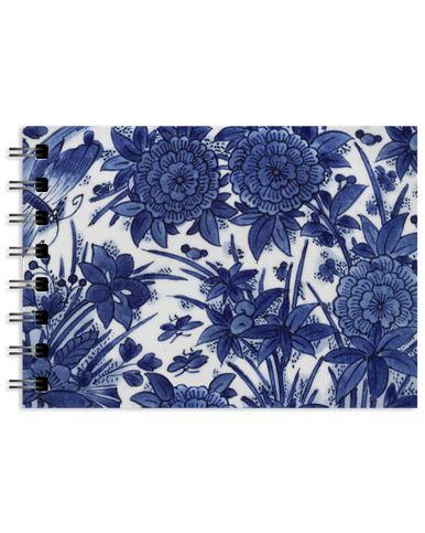 Blue & White Mini Spiral Notebook