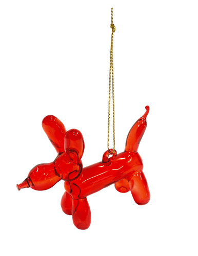 Balloon Dog Ornament Red