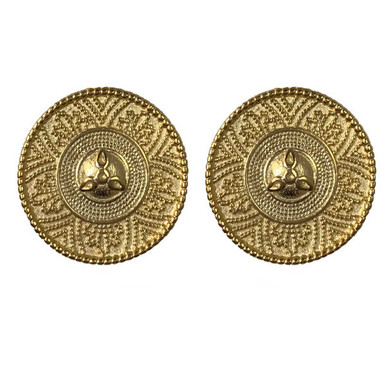 Etruscan Revival Granulated Post Earrings
