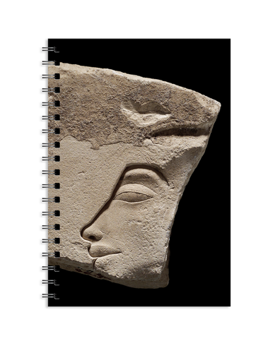 Sculptor's trial piece with face of King Akhenaten Spiral Notebook