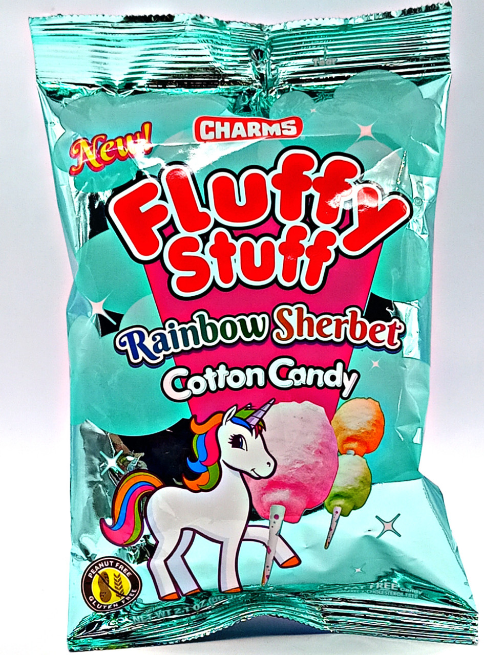 Charms Fluffy Stuff Cotton Candy Rainbow Sherbert