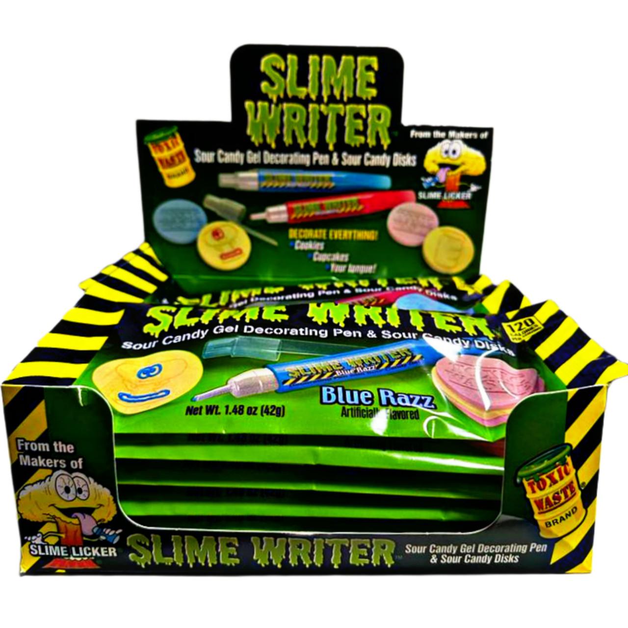 SLIME LICKERS EFRUTTI PLANET GUMMI CANDY (75g) & Slime Licker Squeeze Sour  Candy - 3-Pack Slime Lickers Squeeze Sour Candy - ONE Cherry ONE Blue Razz